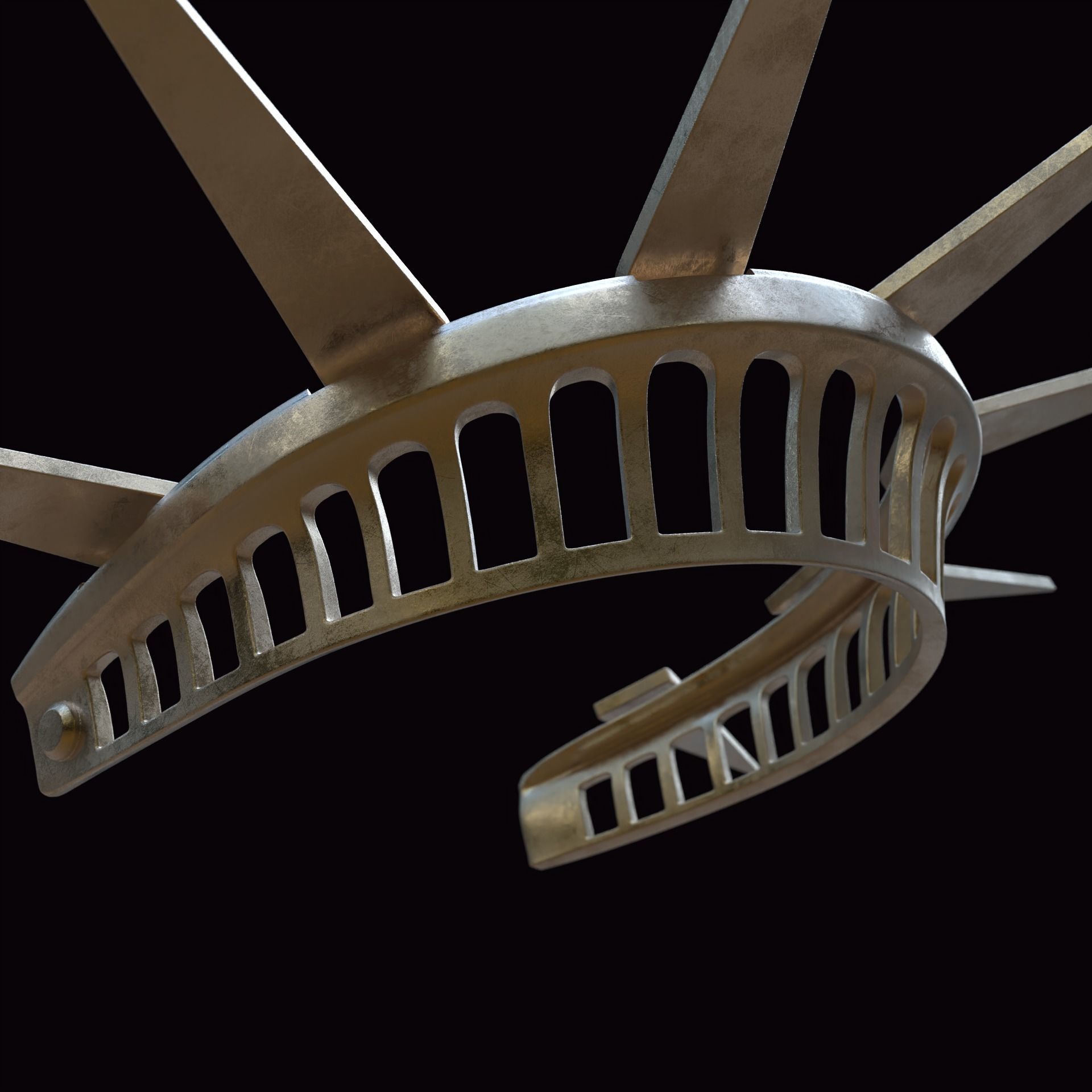 Crown - statue of liberty 3D print model_3