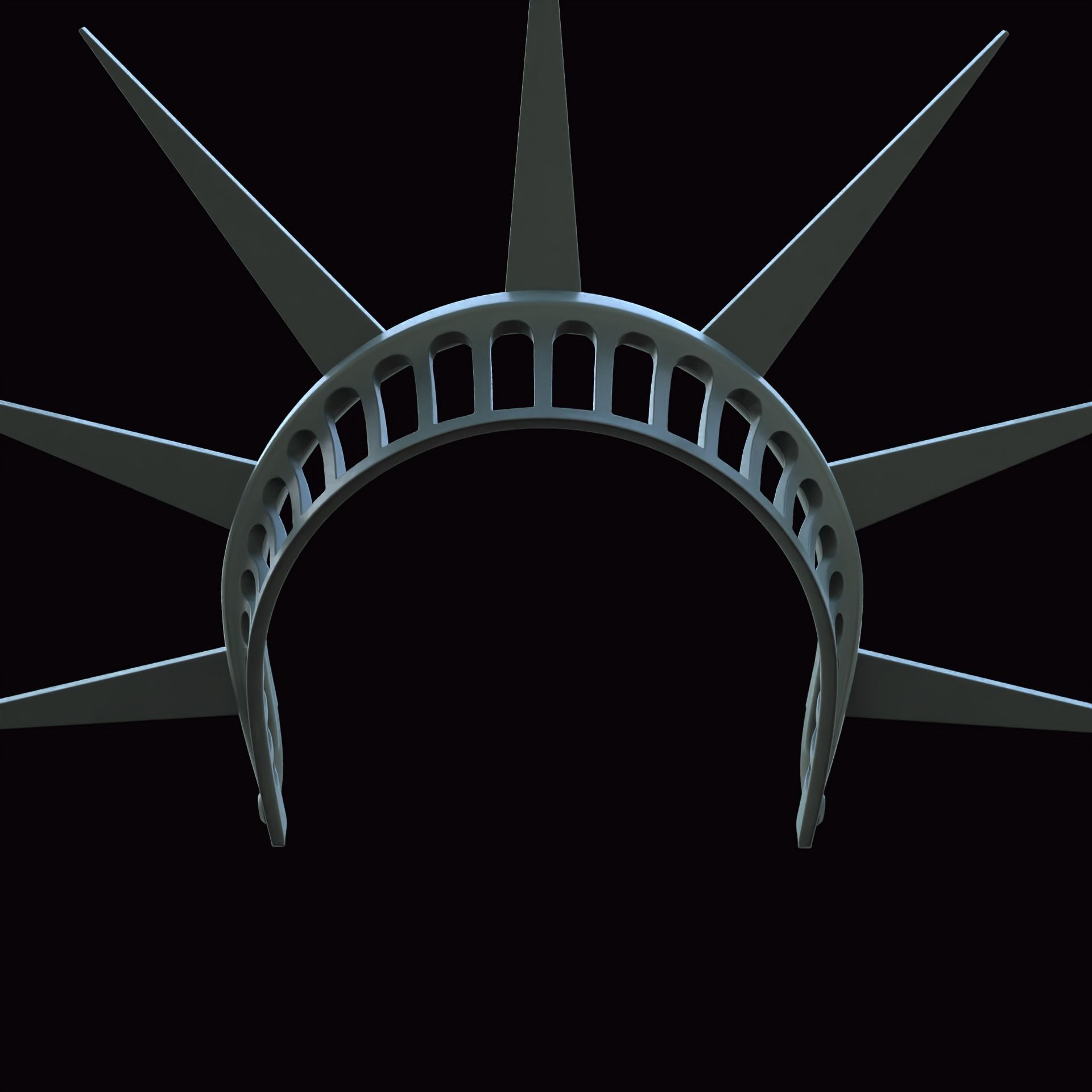 Crown - statue of liberty 3D print model_12