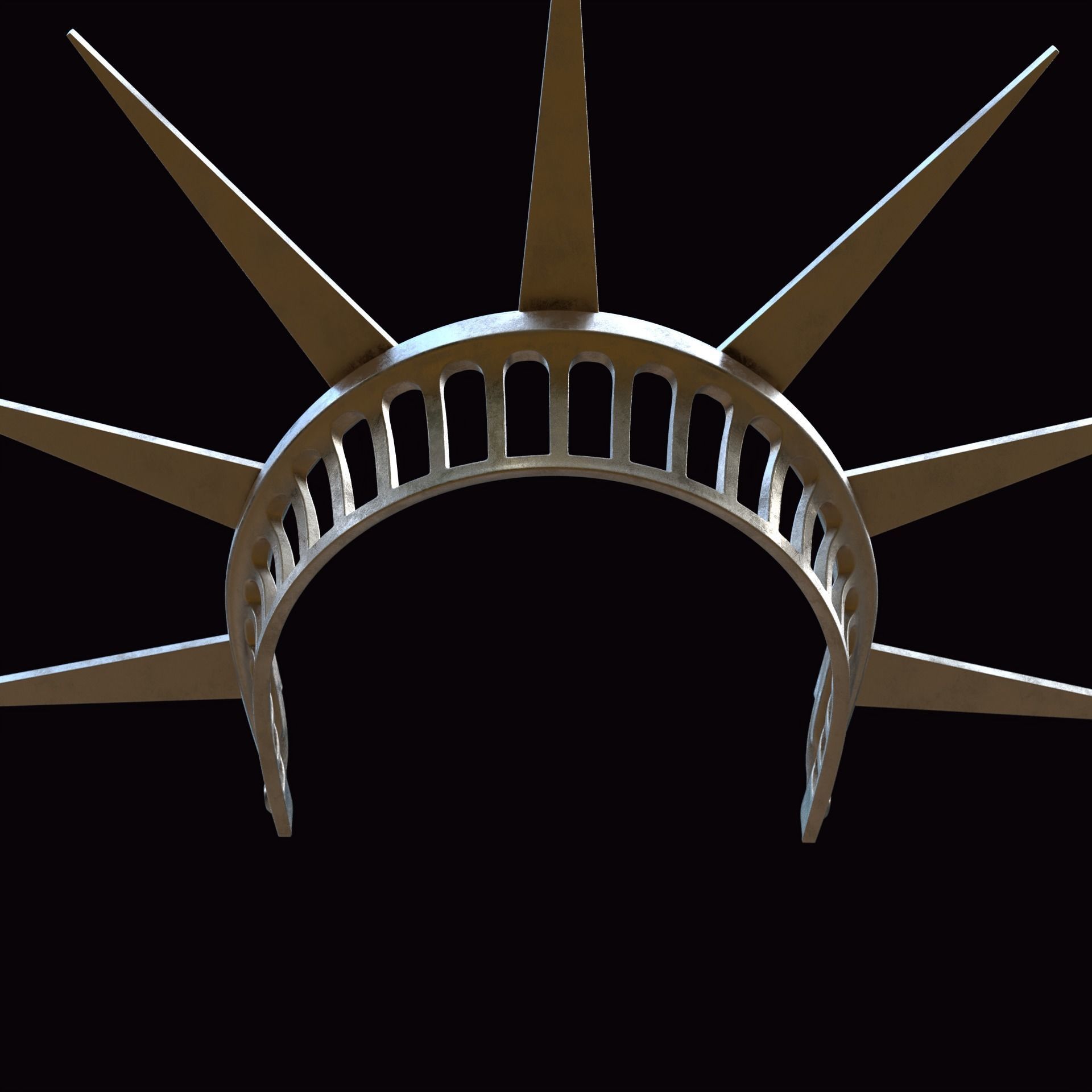 Crown - statue of liberty 3D print model_2