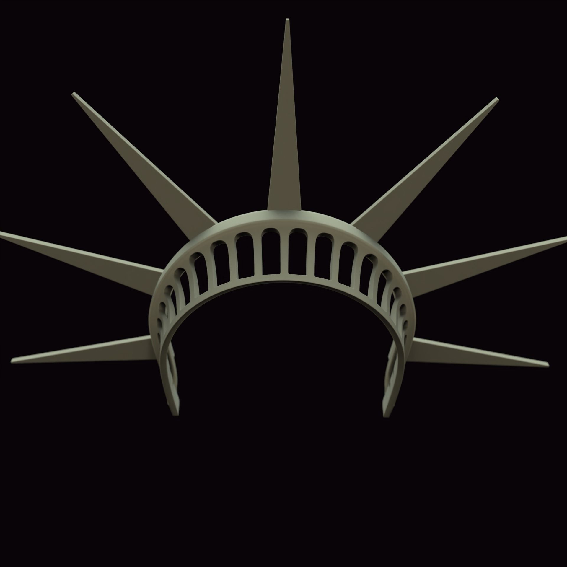 Crown - statue of liberty 3D print model_5