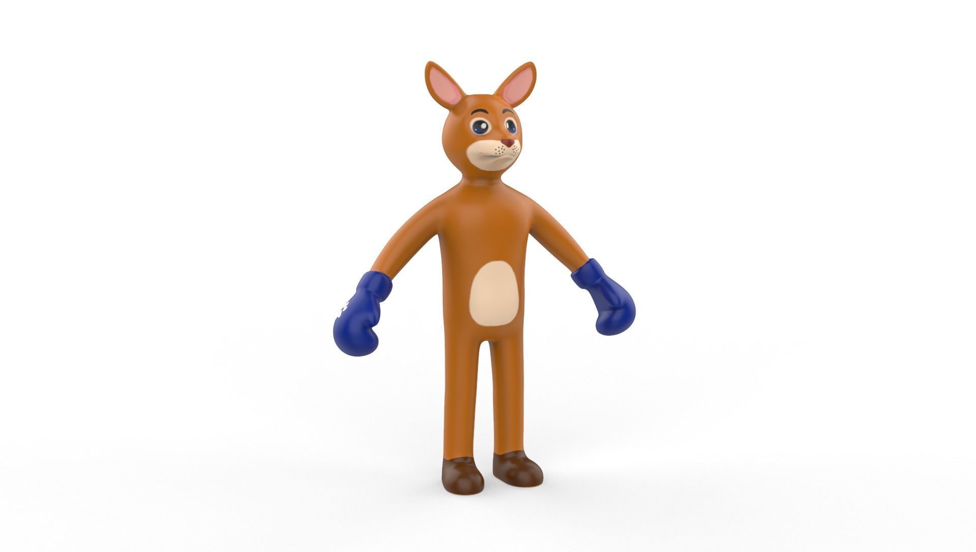 Boxing Kangaroo Animal Animated Low-poly 3D model_20