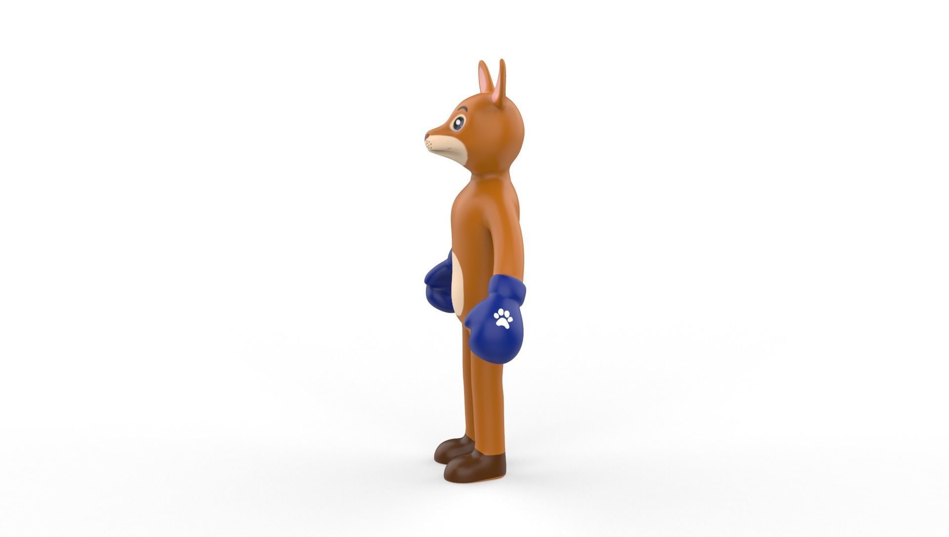 Boxing Kangaroo Animal Animated Low-poly 3D model_15