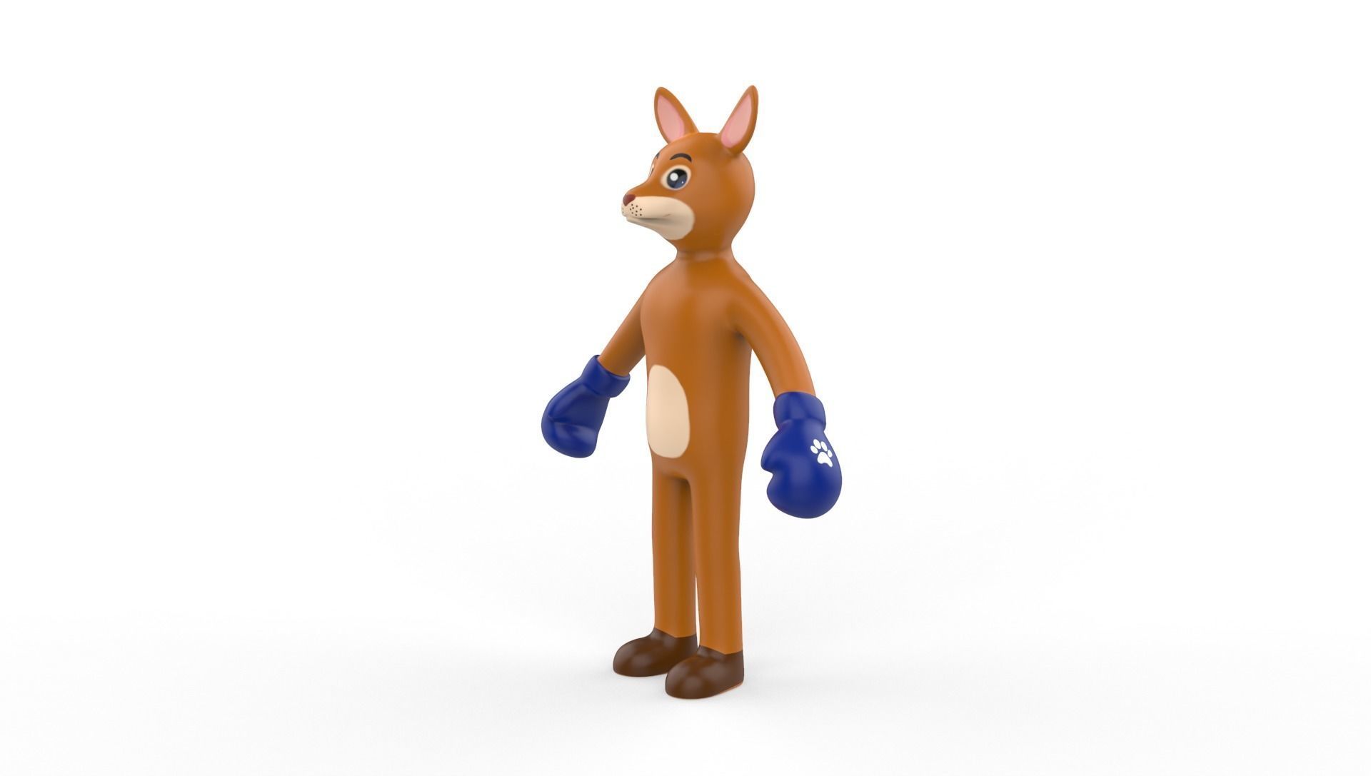 Boxing Kangaroo Animal Animated Low-poly 3D model_9