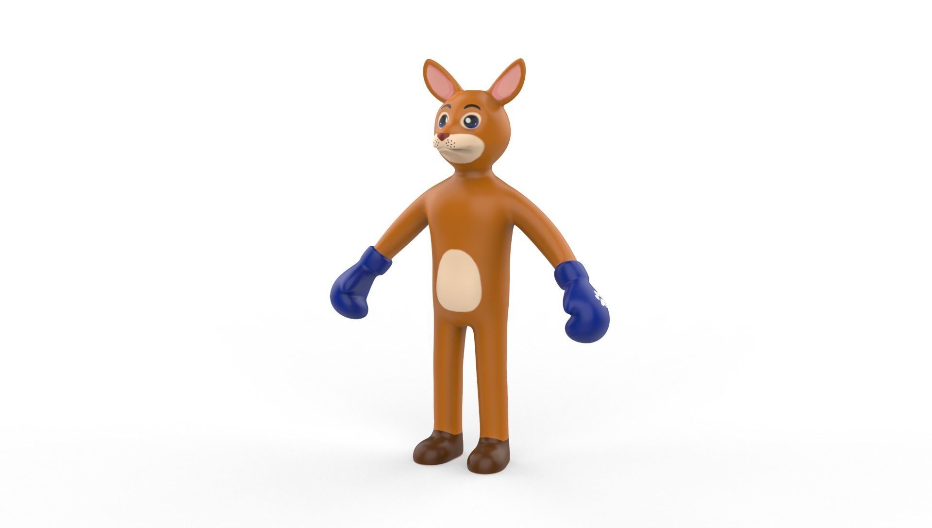 Boxing Kangaroo Animal Animated Low-poly 3D model_10