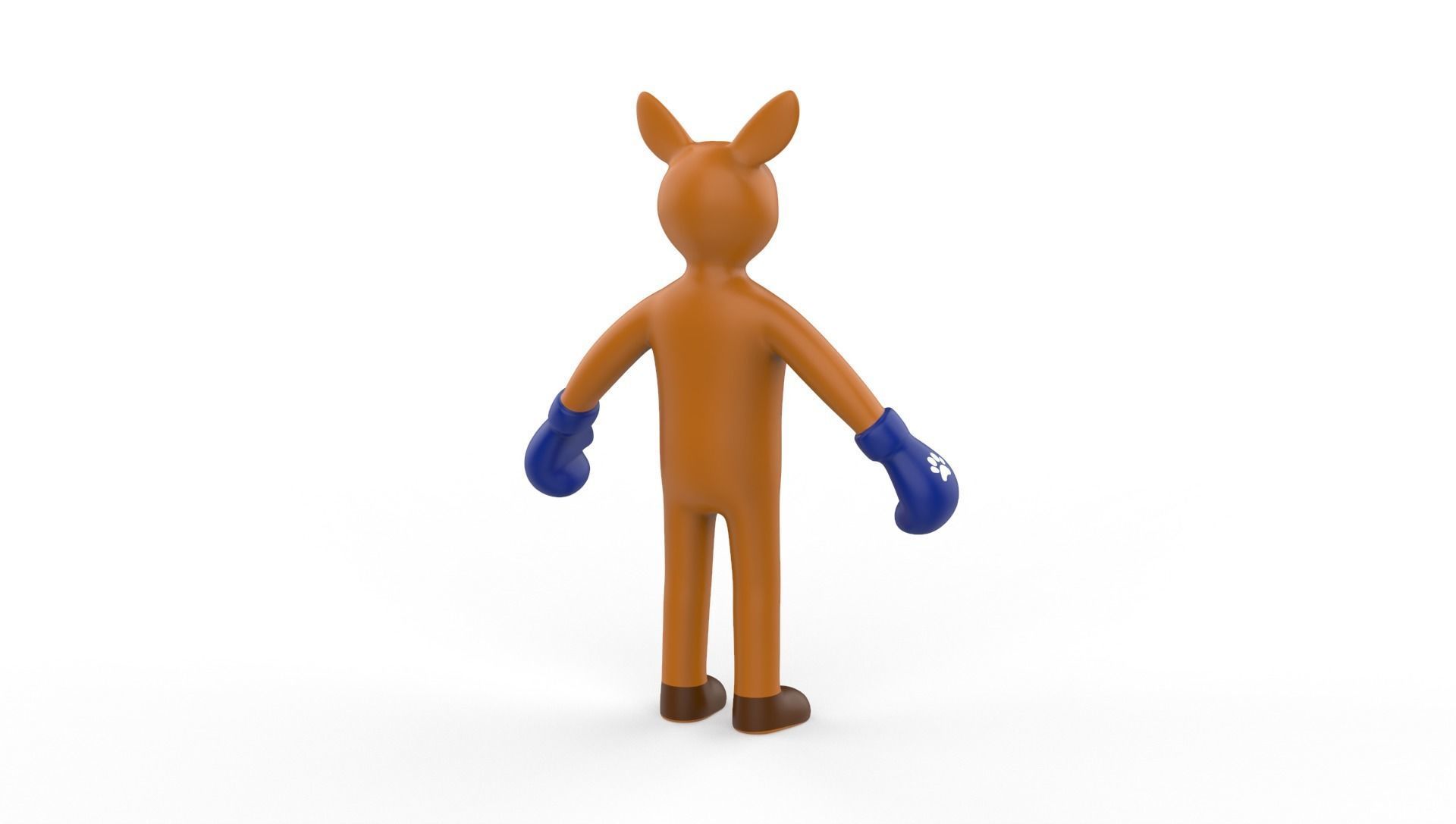 Boxing Kangaroo Animal Animated Low-poly 3D model_12