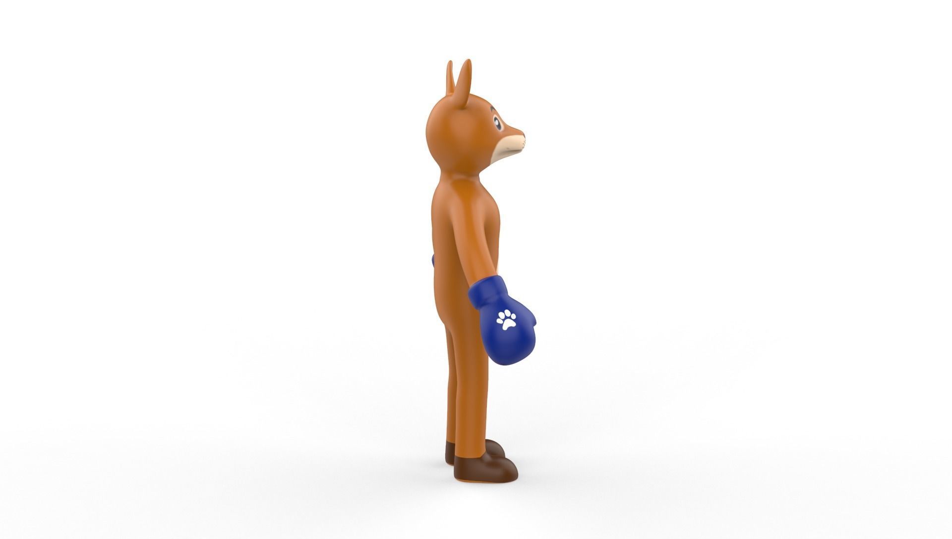 Boxing Kangaroo Animal Animated Low-poly 3D model_16