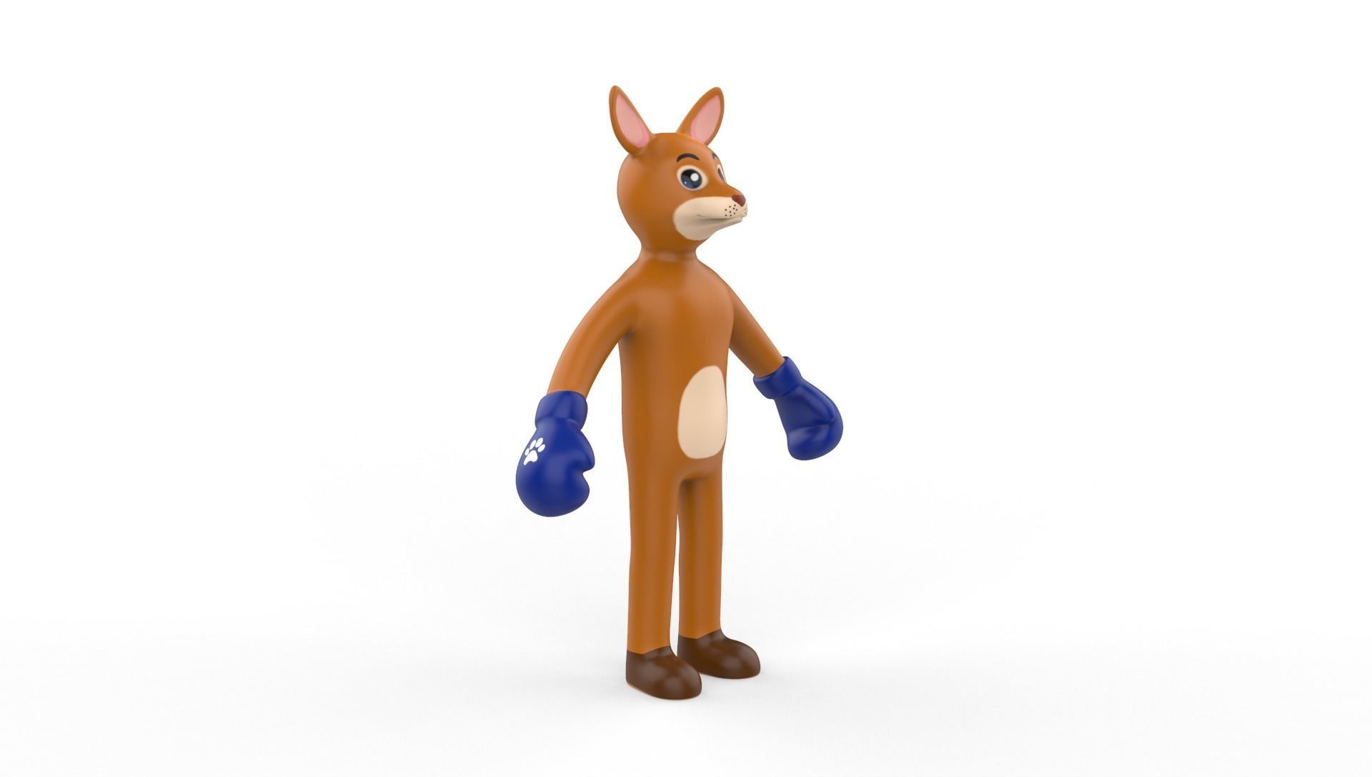 Boxing Kangaroo Animal Animated Low-poly 3D model_19