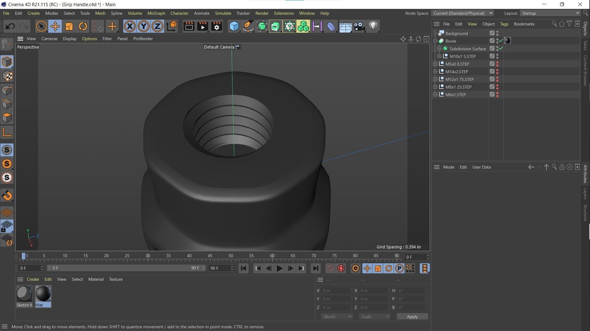 3D Printable PLA Grid-Hatched-Grip Tool Handle  3D print model_7