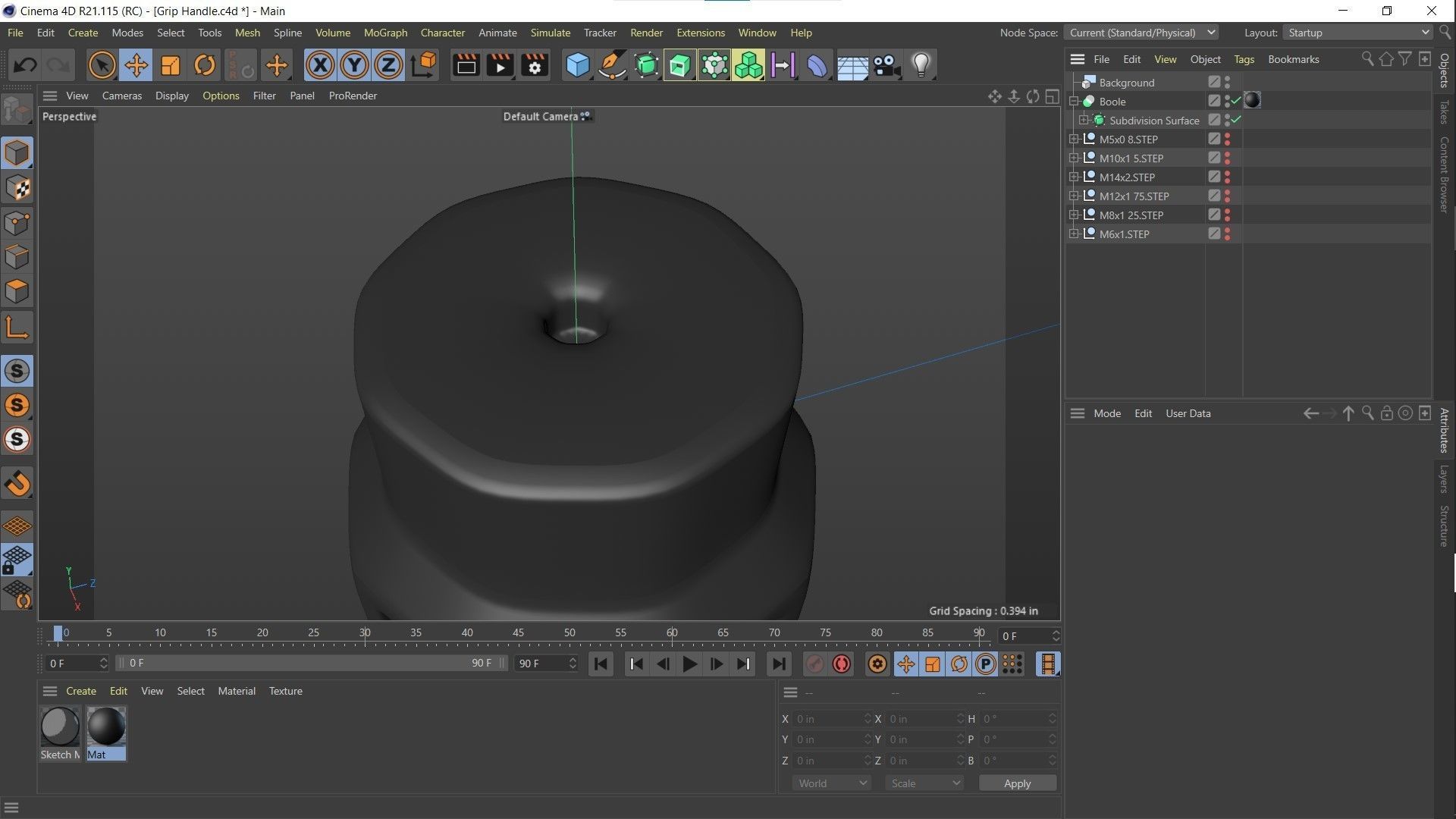 3D Printable PLA Grid-Hatched-Grip Tool Handle  3D print model_5