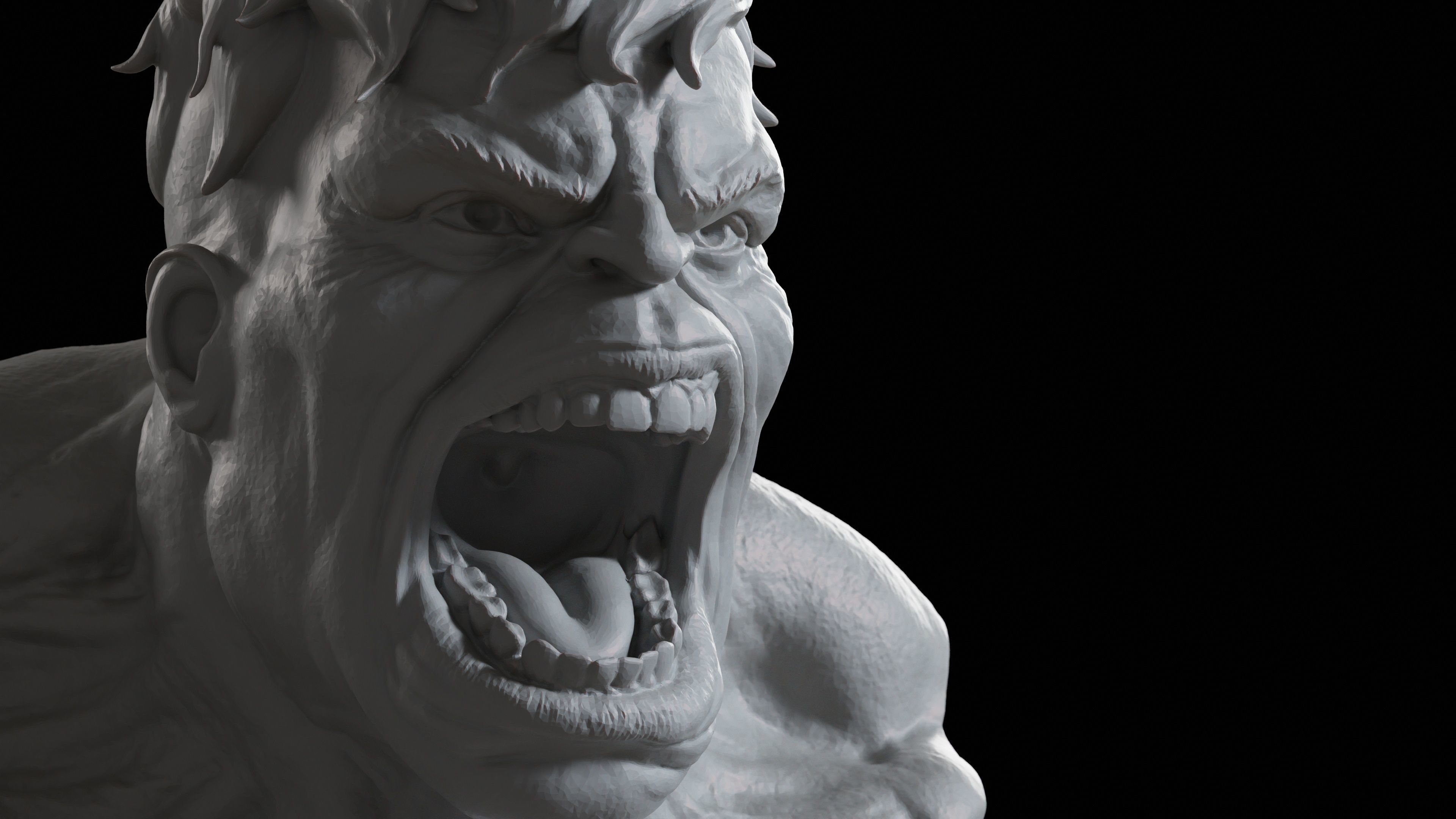 3D Printable Hulk Bust 3D model 3D printable | CGTrader