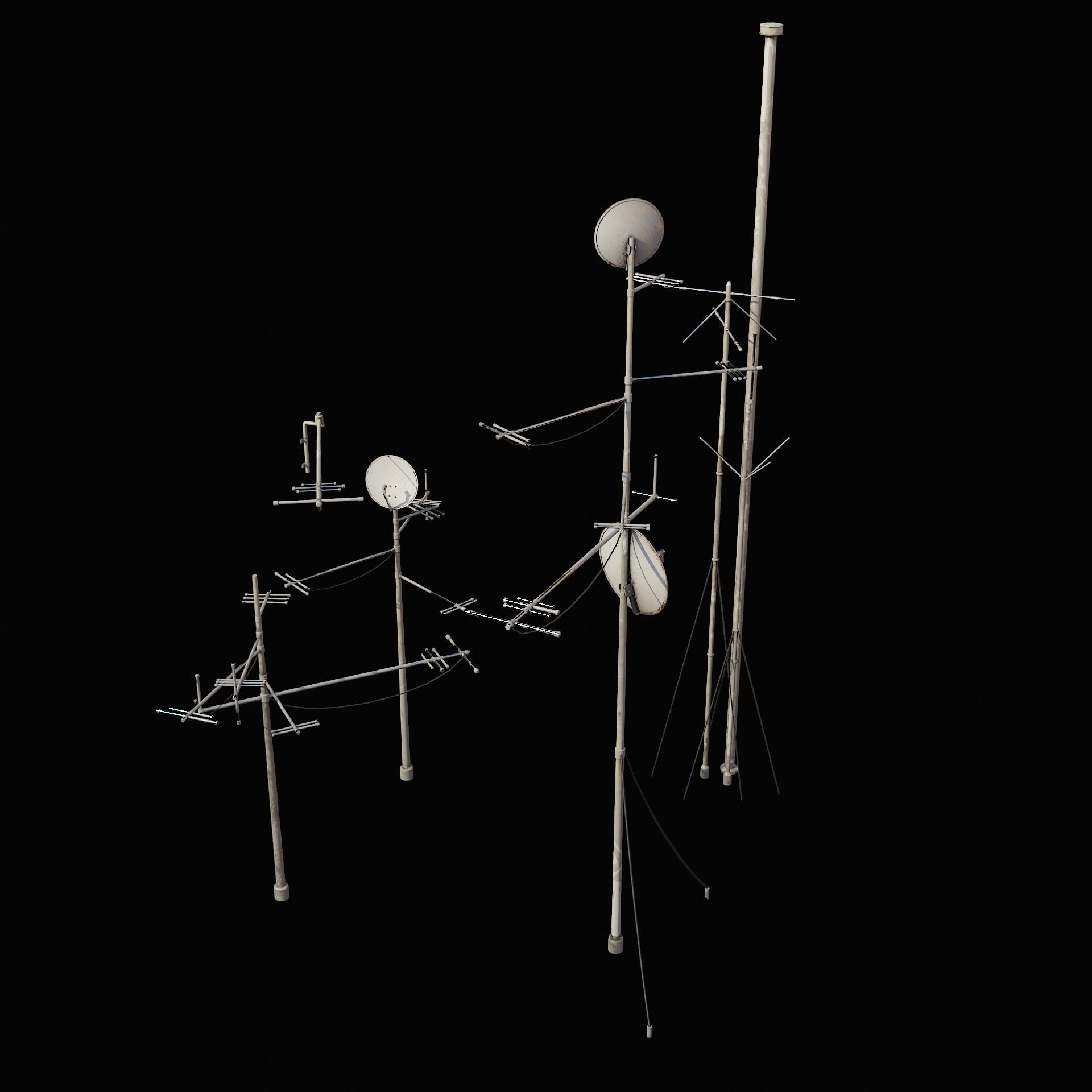 SCIFI Cyberpunk Buildings Pack Low-poly 3D model_8