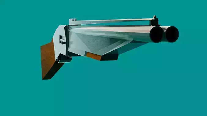 Stylized Lowpoly Shotgun Free low-poly 3D model
