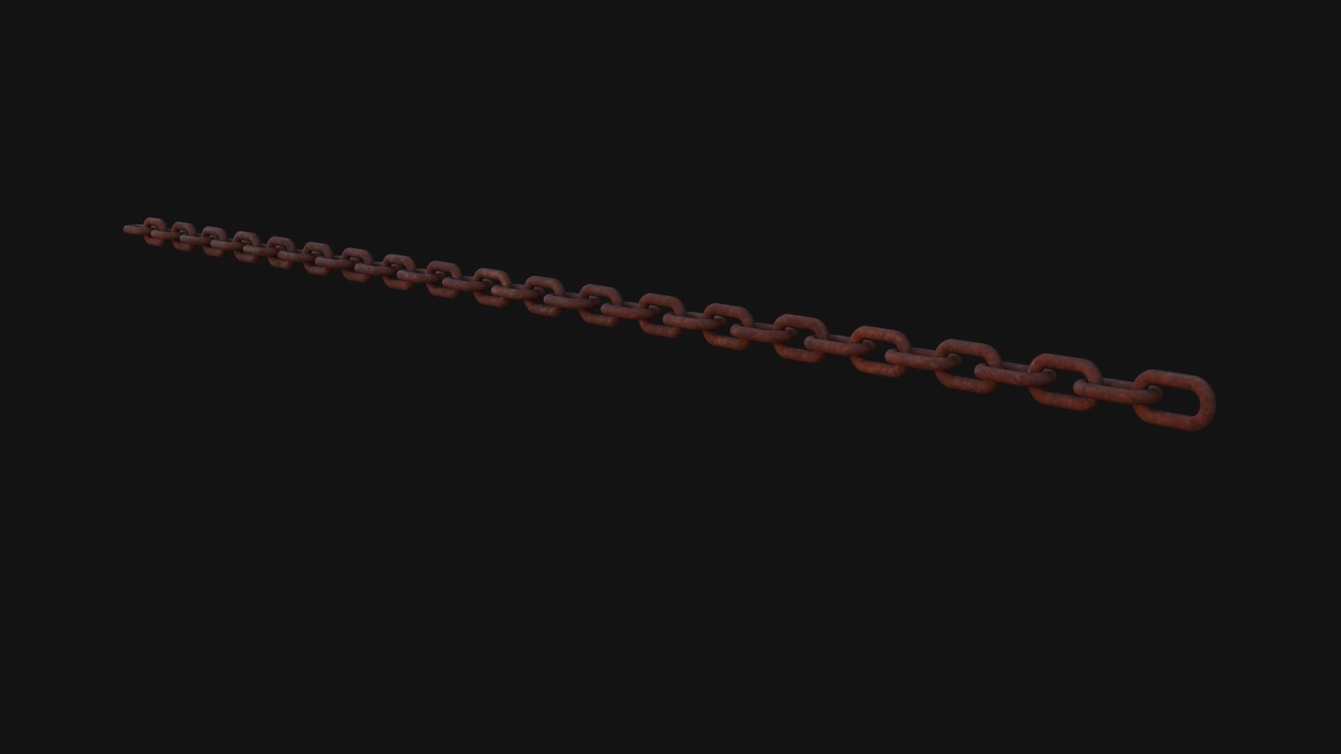 Simple Steel Chain Low-poly 3D model_3