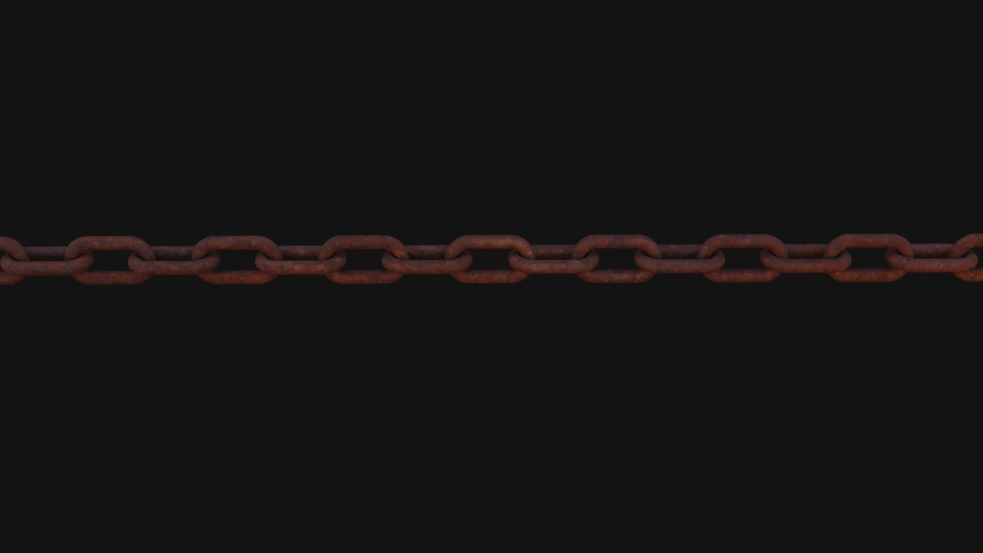 Simple Steel Chain Low-poly 3D model_1