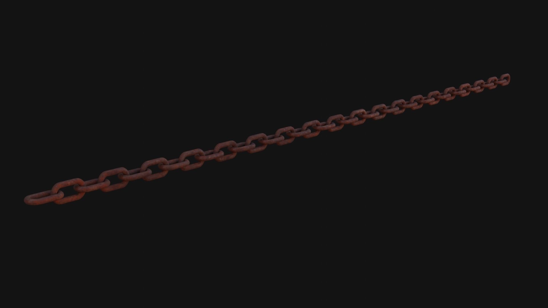 Simple Steel Chain Low-poly 3D model_2