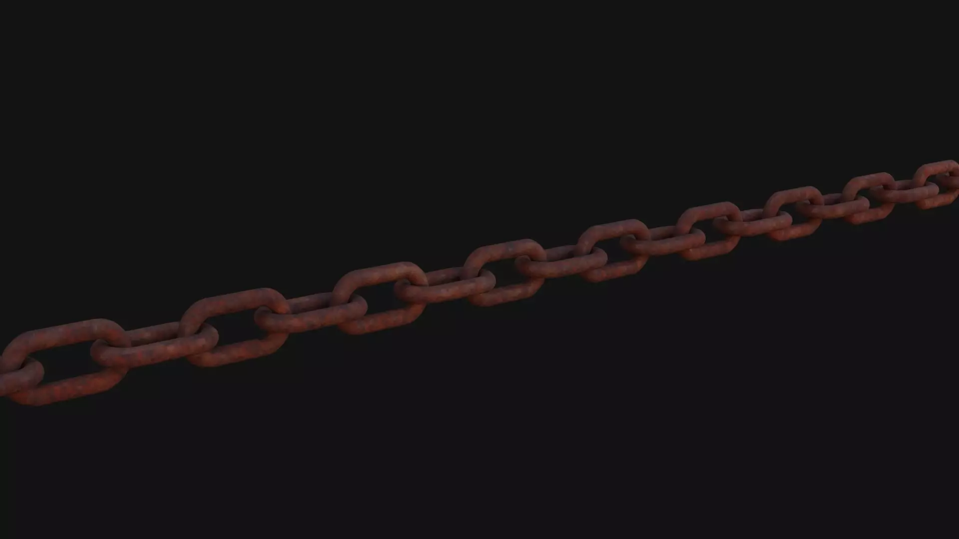 Simple Steel Chain Low-poly 3D model_0