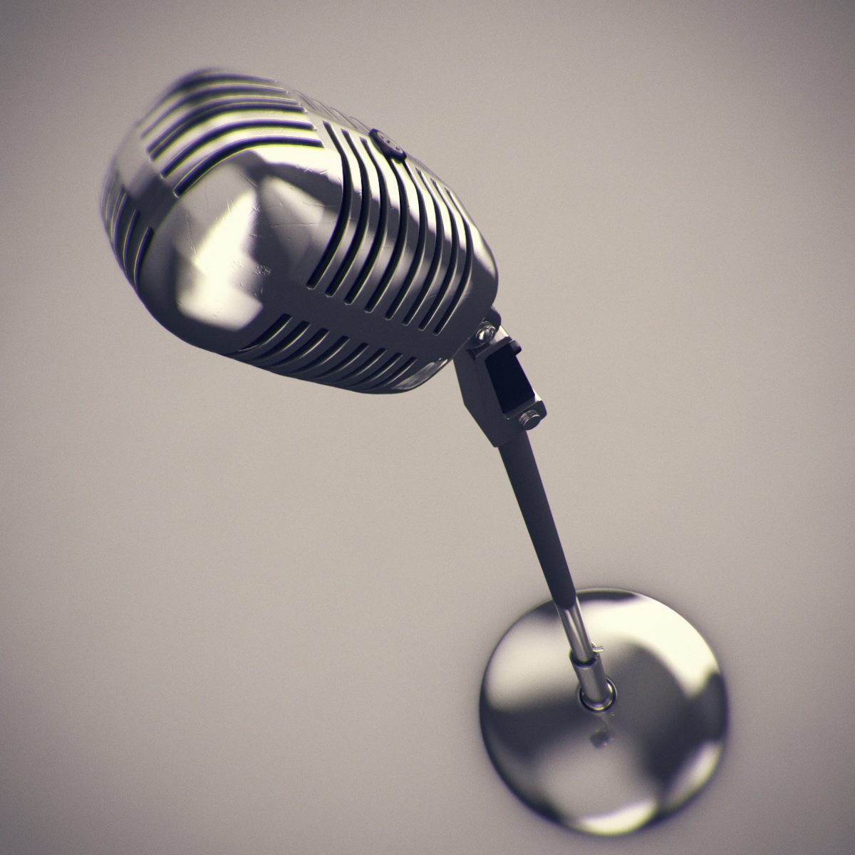 Classic Microphone 3D model_1