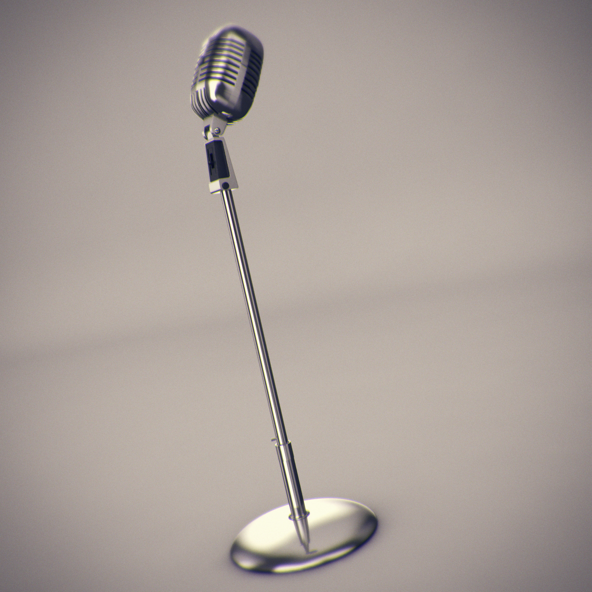 Classic Microphone 3D model_2