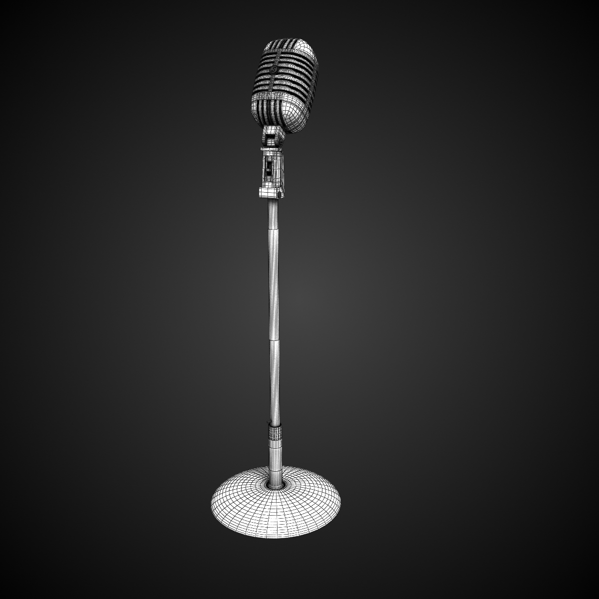 Classic Microphone 3D model_8