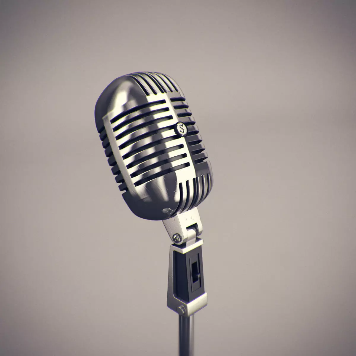 Classic Microphone 3D model_0