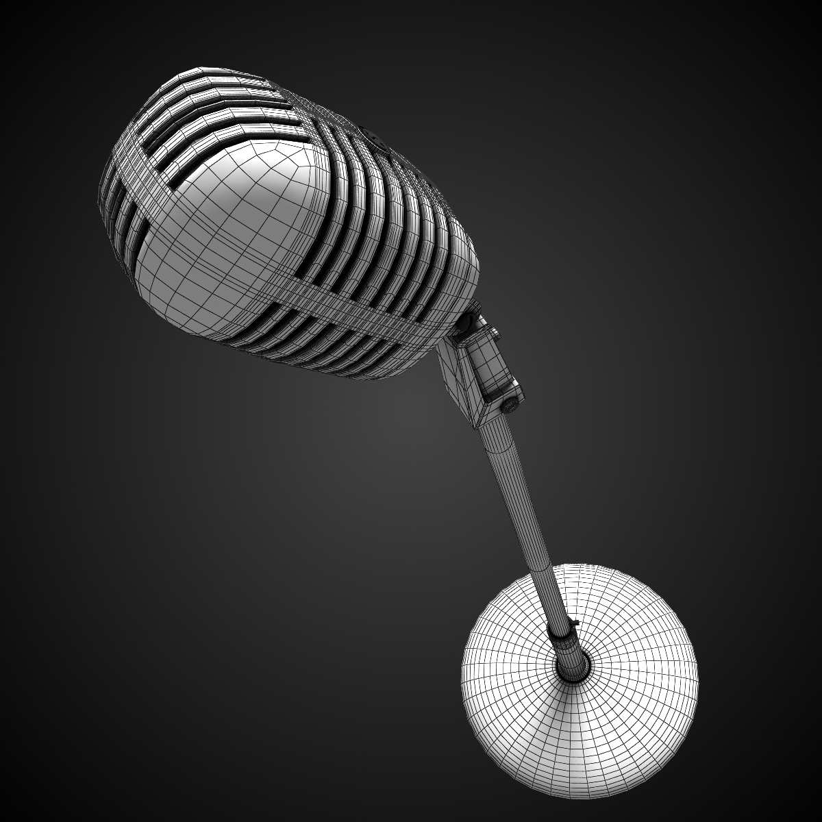 Classic Microphone 3D model_7