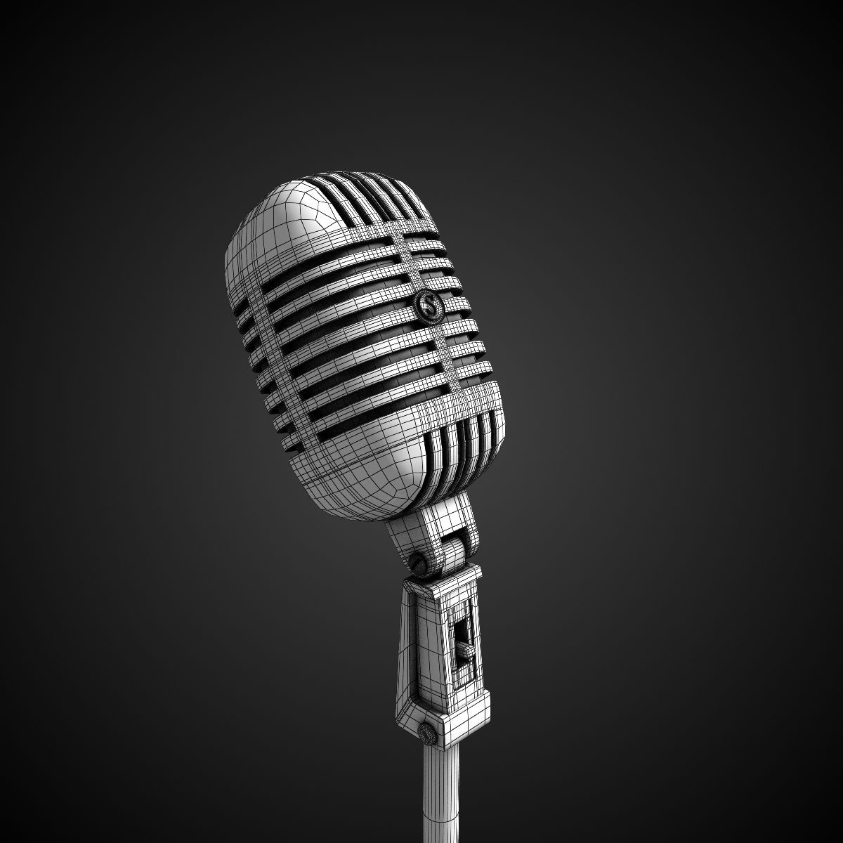 Classic Microphone 3D model_5