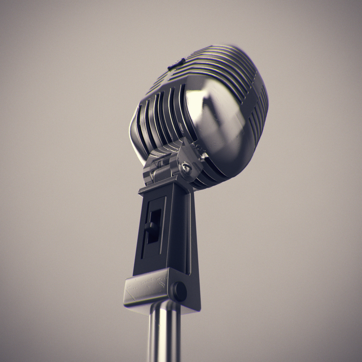 Classic Microphone 3D model_4