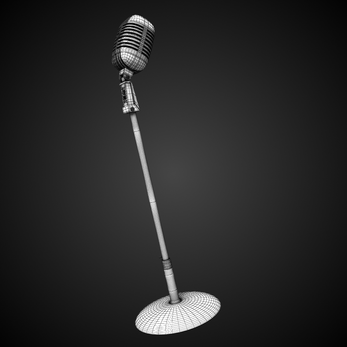 Classic Microphone 3D model_6
