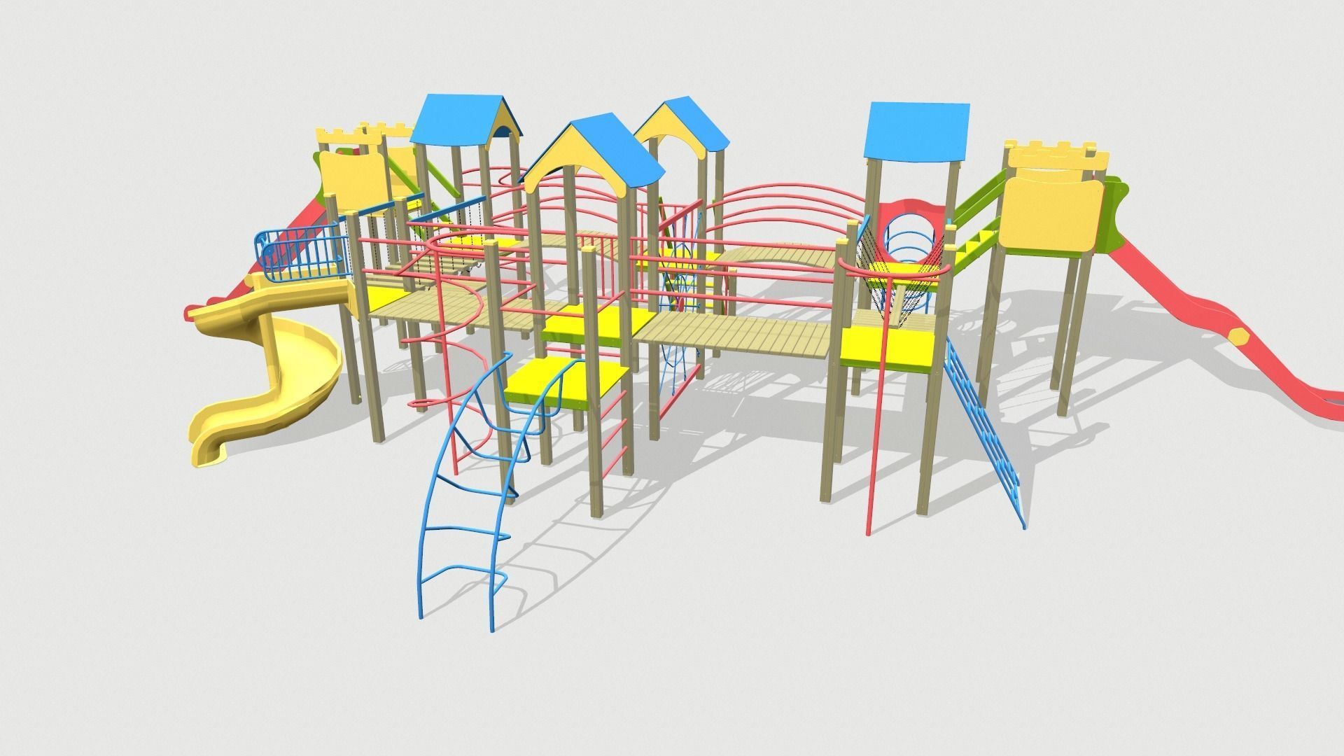Playground for kids 3D model_5