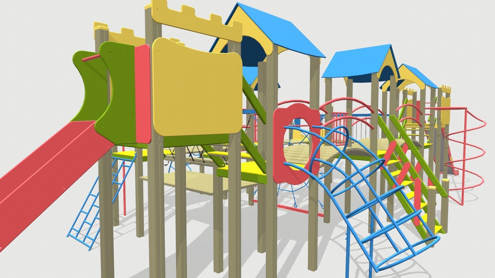 Playground for kids 3D model_9