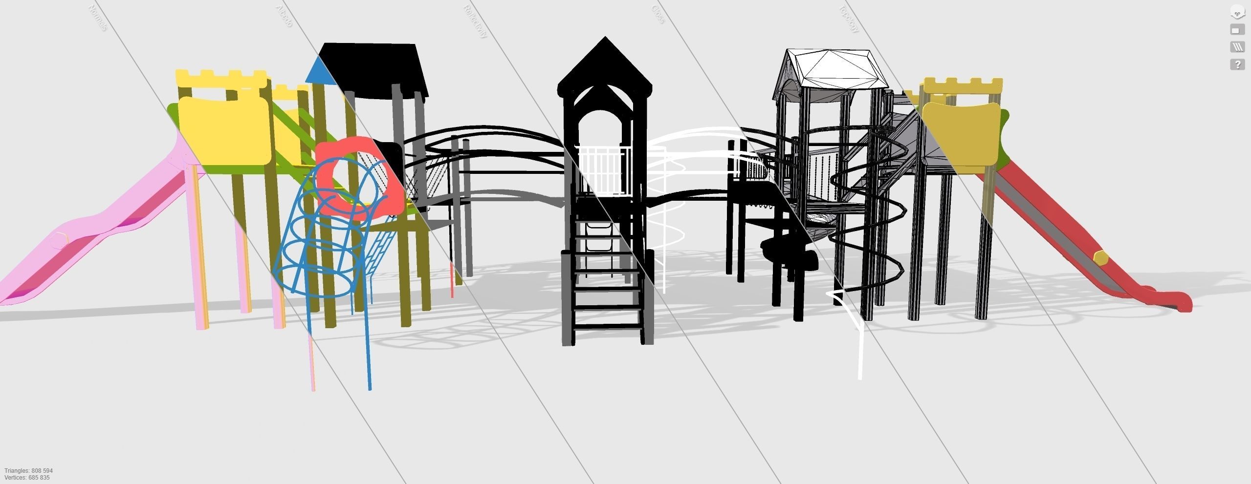 Playground for kids 3D model_11