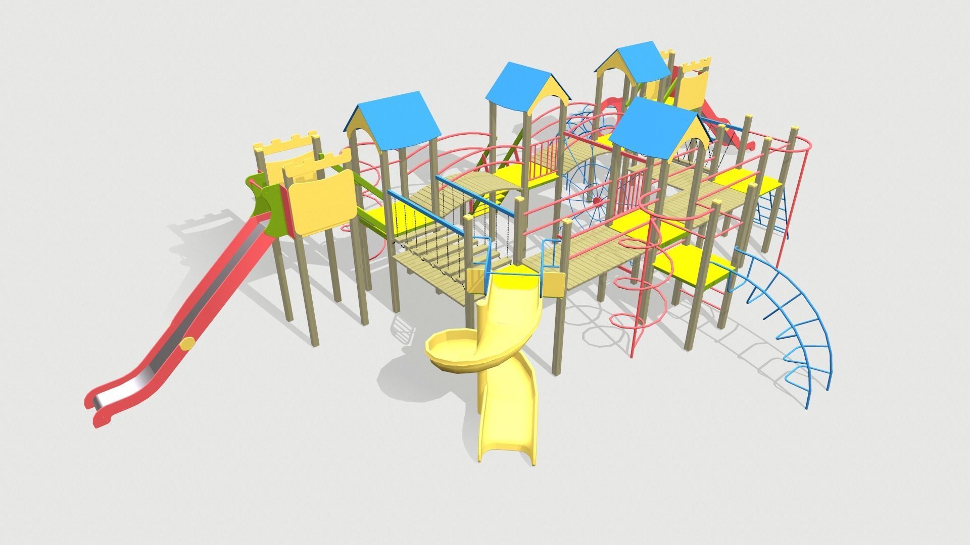 Playground for kids 3D model_4
