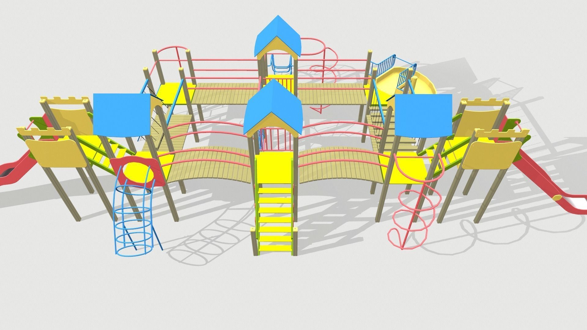 Playground for kids 3D model_2