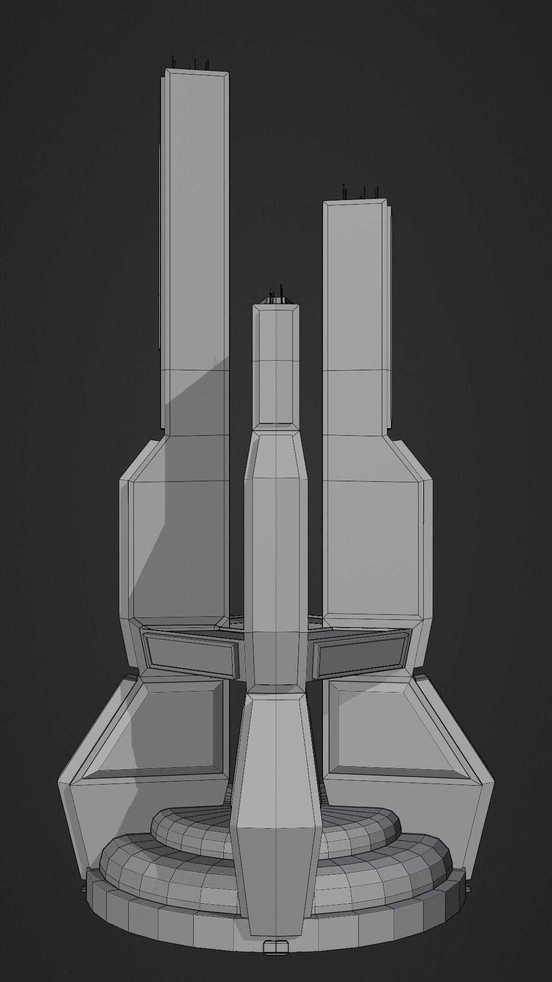 SciFi Cyberpunk Building 10 Low-poly 3D model_14