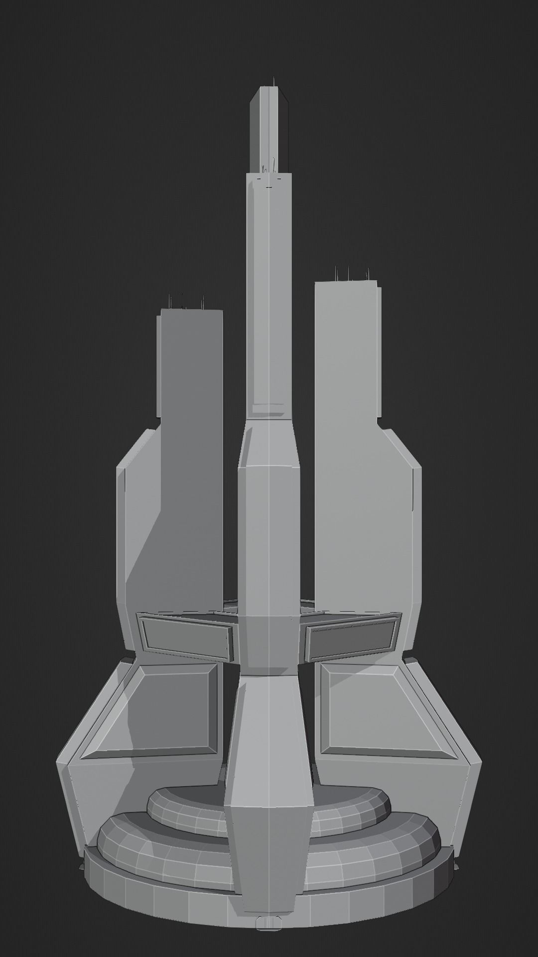 SciFi Cyberpunk Building 10 Low-poly 3D model_11