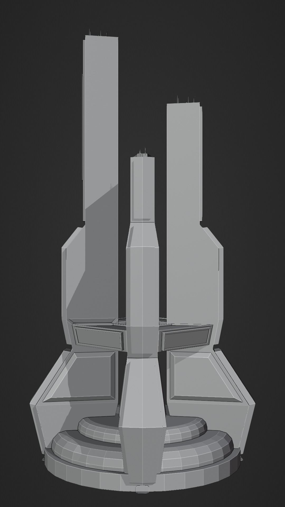 SciFi Cyberpunk Building 10 Low-poly 3D model_13