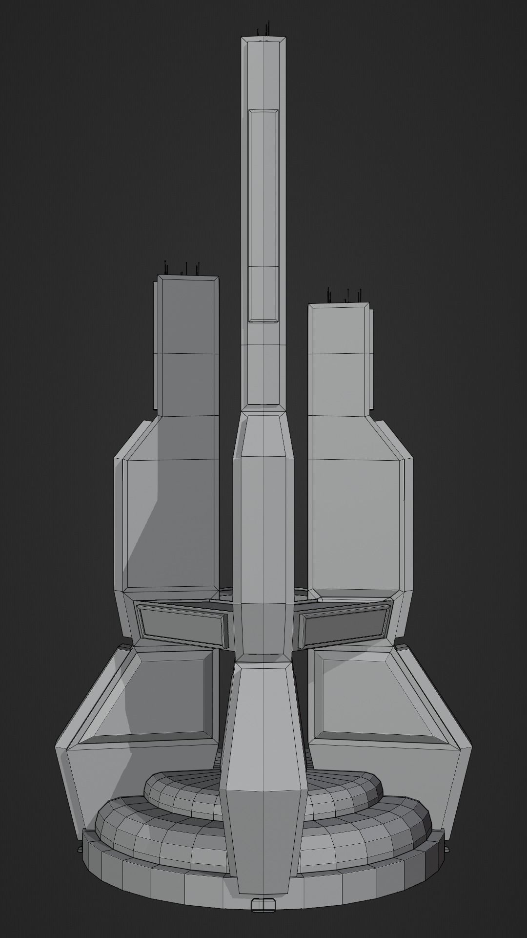 SciFi Cyberpunk Building 10 Low-poly 3D model_15