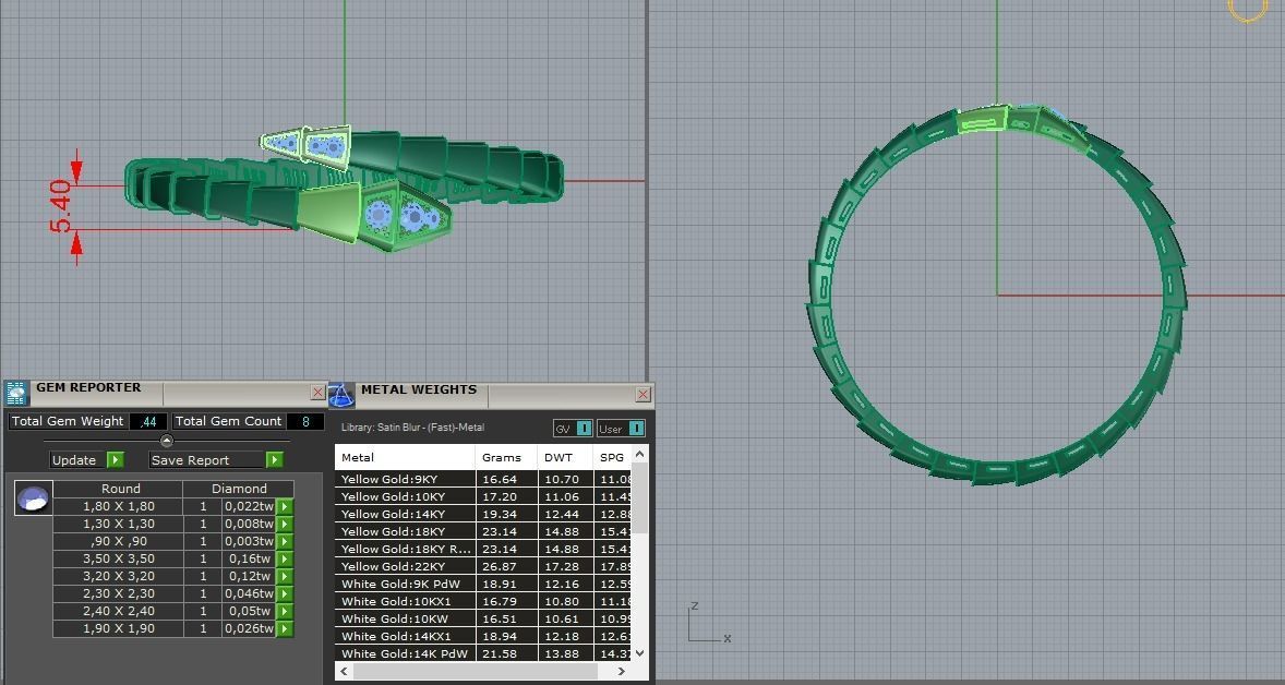 Serpenti Bvlgari diamond snake bracelet  3D print model_2