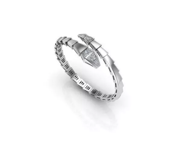 Serpenti Bvlgari diamond snake bracelet  3D print model_0