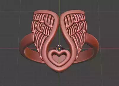 Anillo alas angel  3D print model