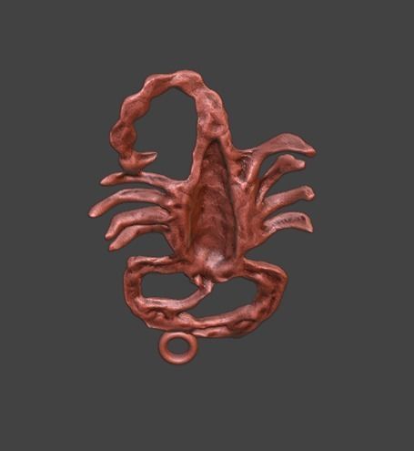 Dije de alacran  3D print model_2