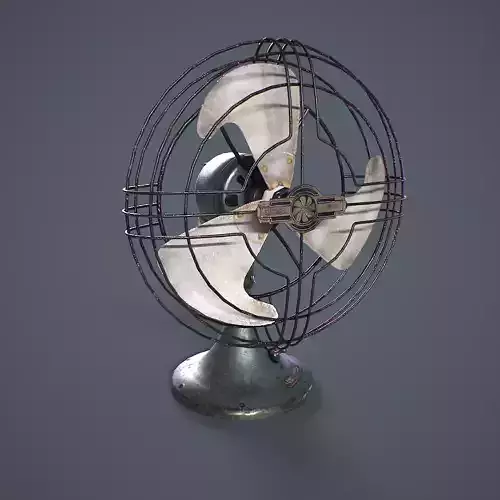 Old Vintage Fan Animated Low-poly 3D model