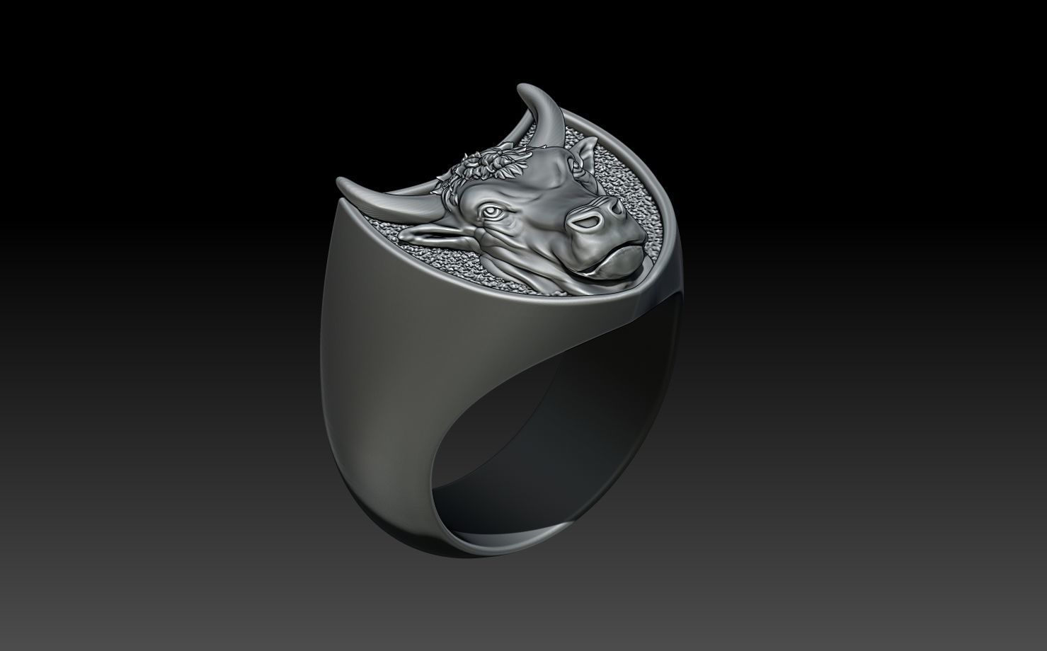 BULL RING 3D print model_2