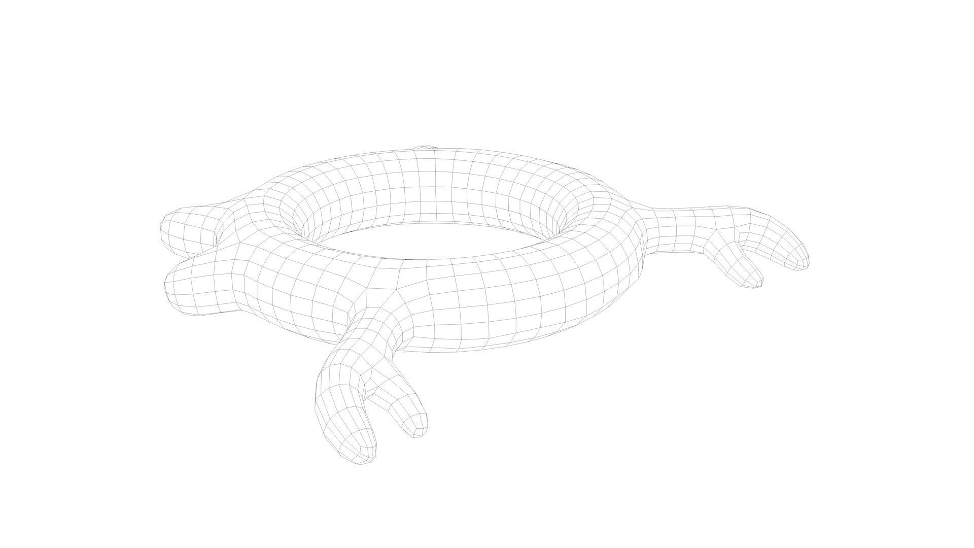 Pool Toys Low-poly 3D model_38