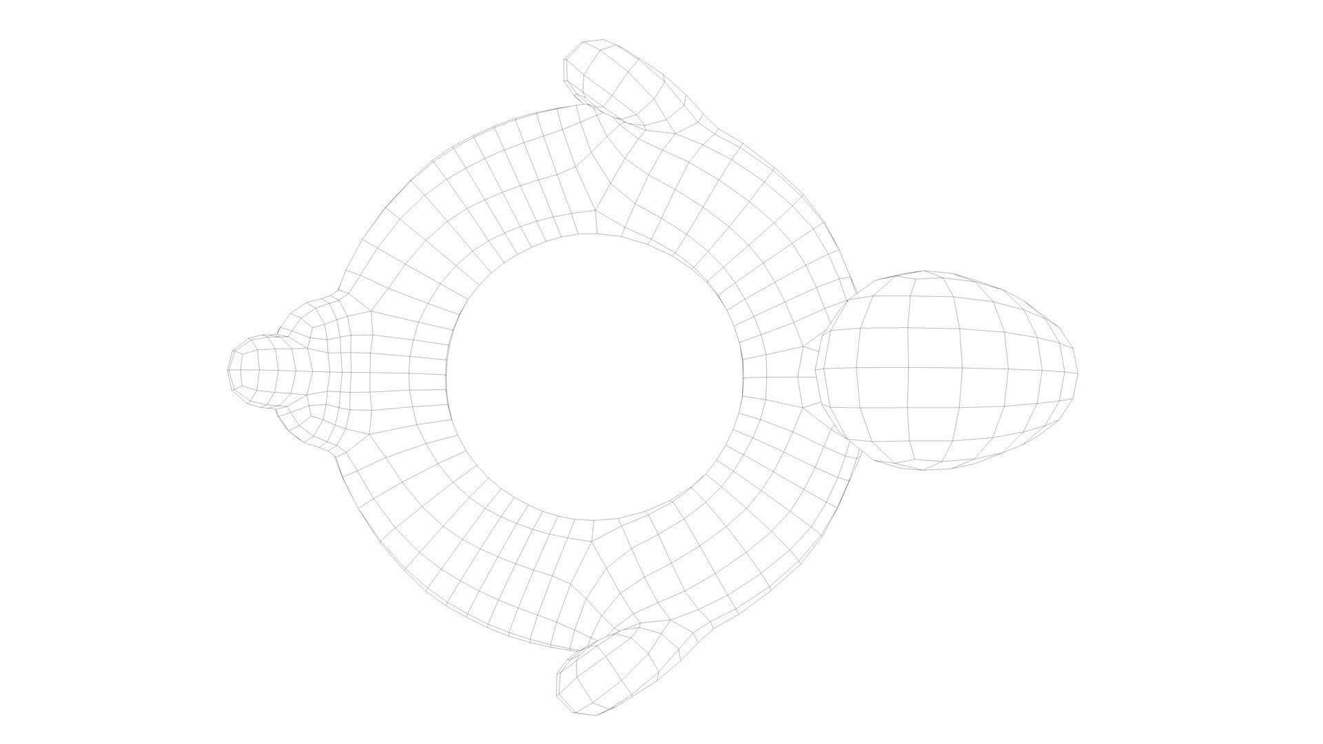 Pool Toys Low-poly 3D model_30