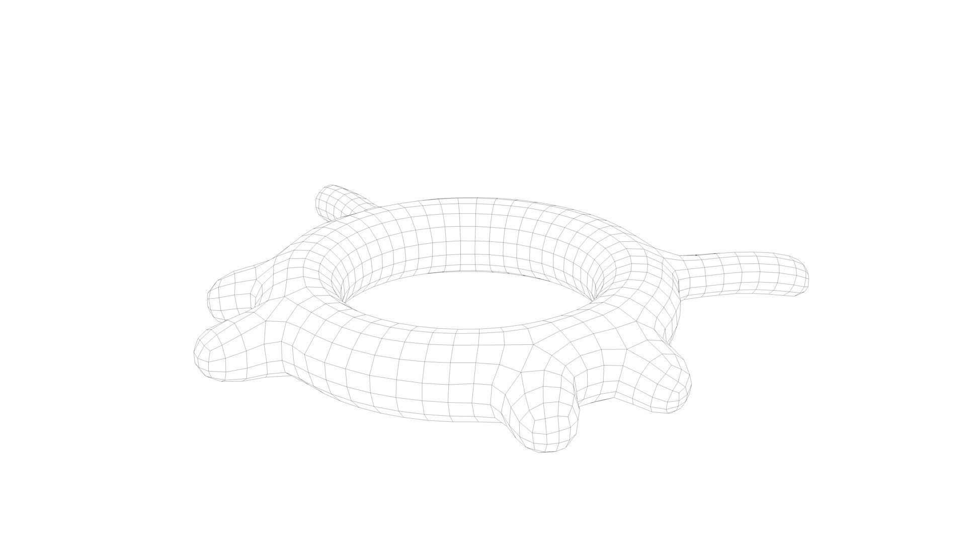 Pool Toys Low-poly 3D model_40