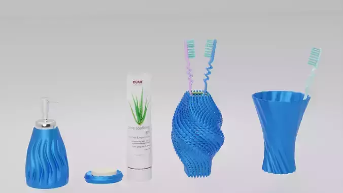 Bathroom set 3D models