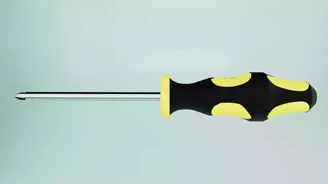 Cross Screwdriver Low-poly 3D model