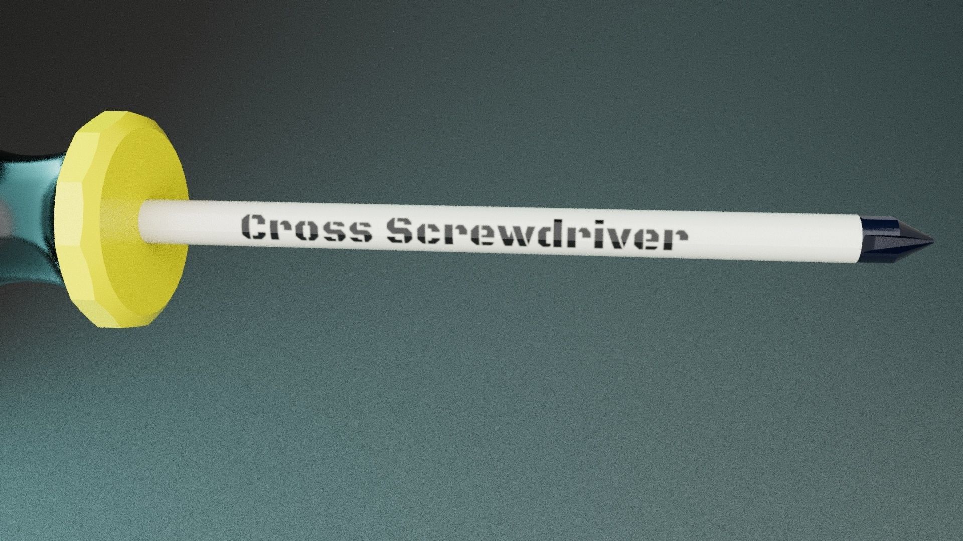 Cross Screwdriver Low-poly 3D model_6