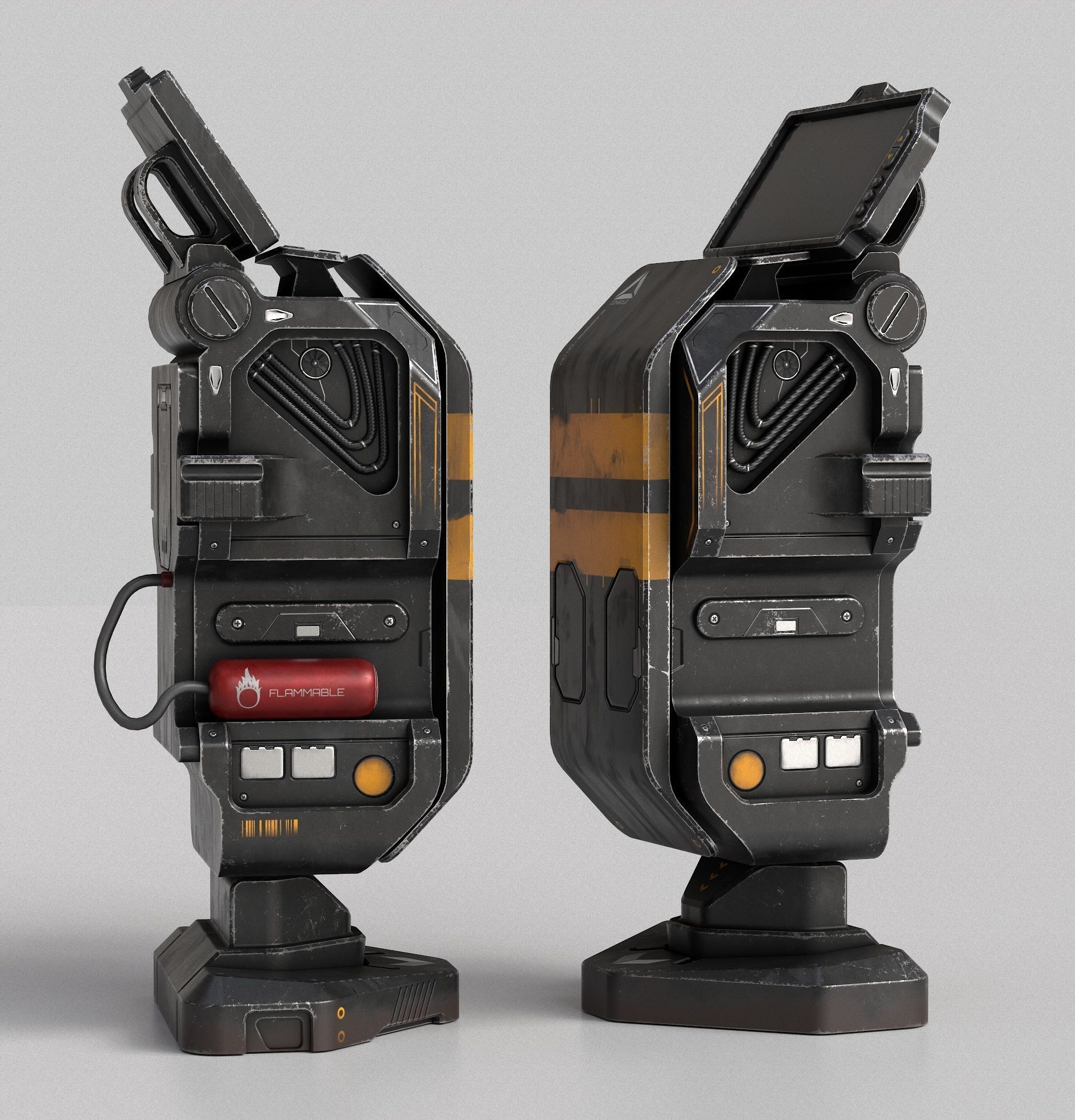 Sci-fi Console Archie Two PBR Low-poly 3D model_4